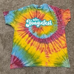 Wawa Gildan Blue and Yellow Tie-Dye T-Shirt A-102